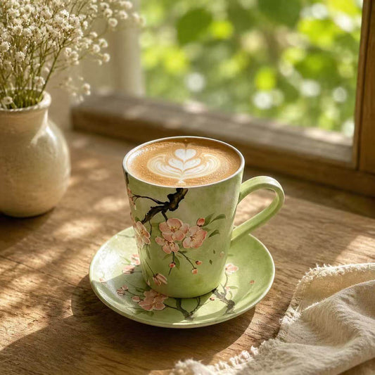 Cherry Blossom Ceramic Cup Set