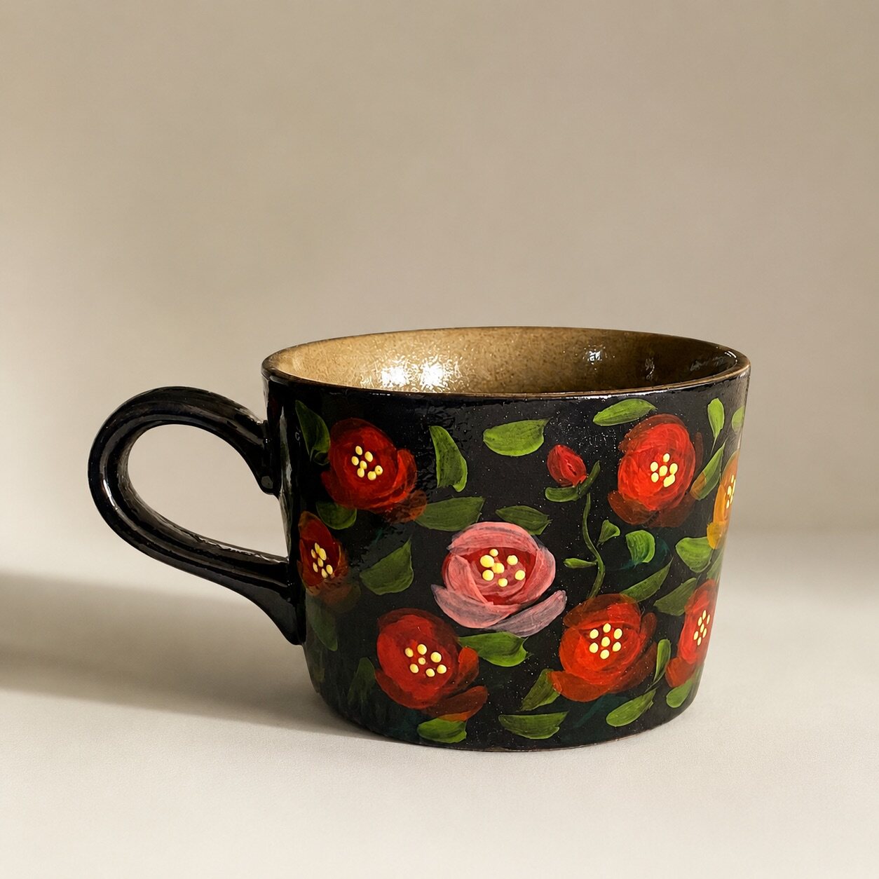 Midnight Rose Ceramic Mug