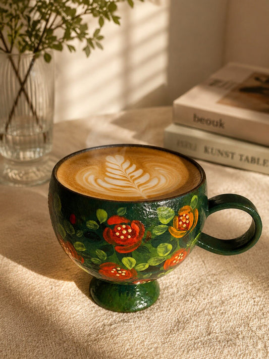 Forest Floral Ceramic Cup