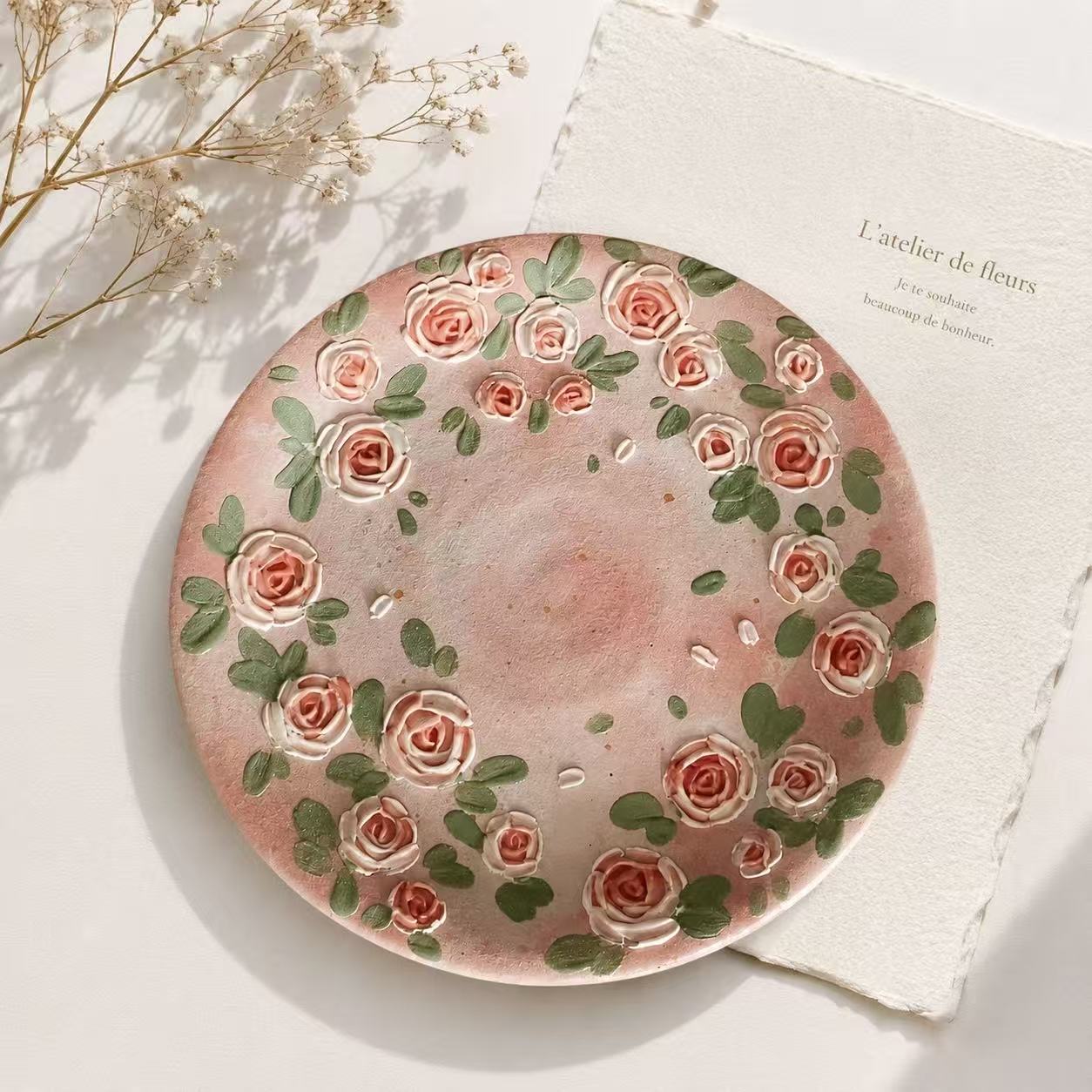Blush Rose Ceramic Cup Set