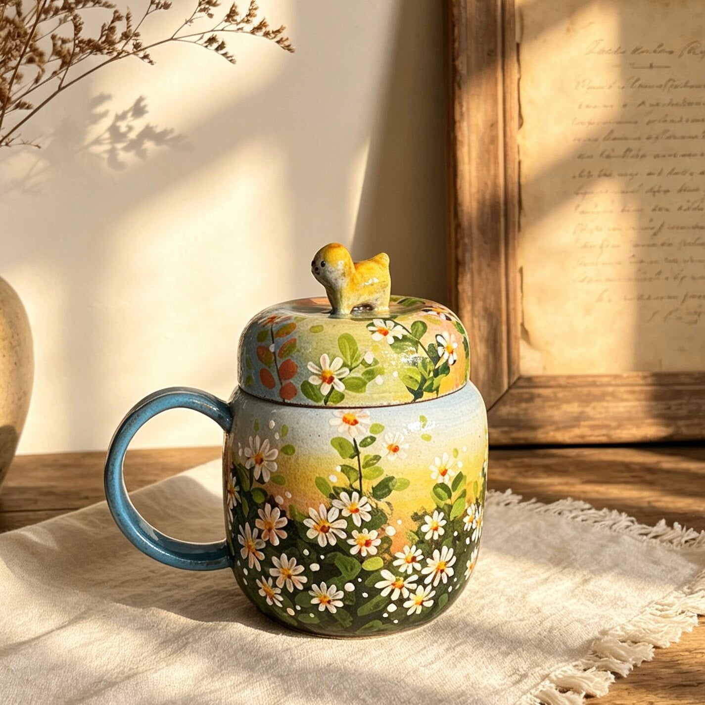 Daisy Garden Covered Teapot
