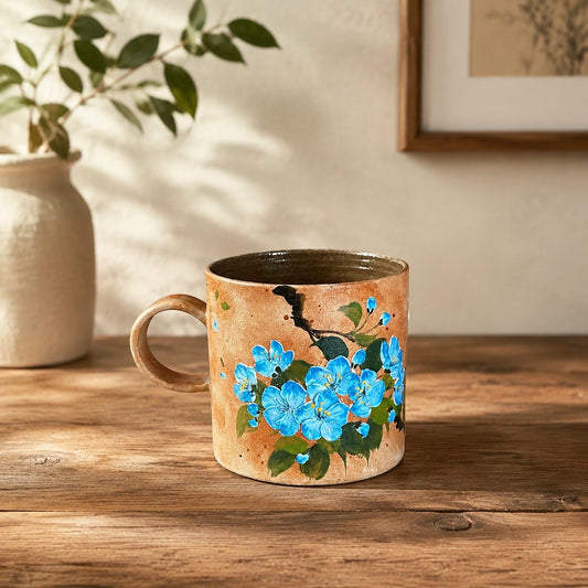Blue Blossom Ceramic Cup Set