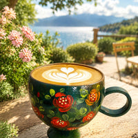 Forest Floral Ceramic Cup