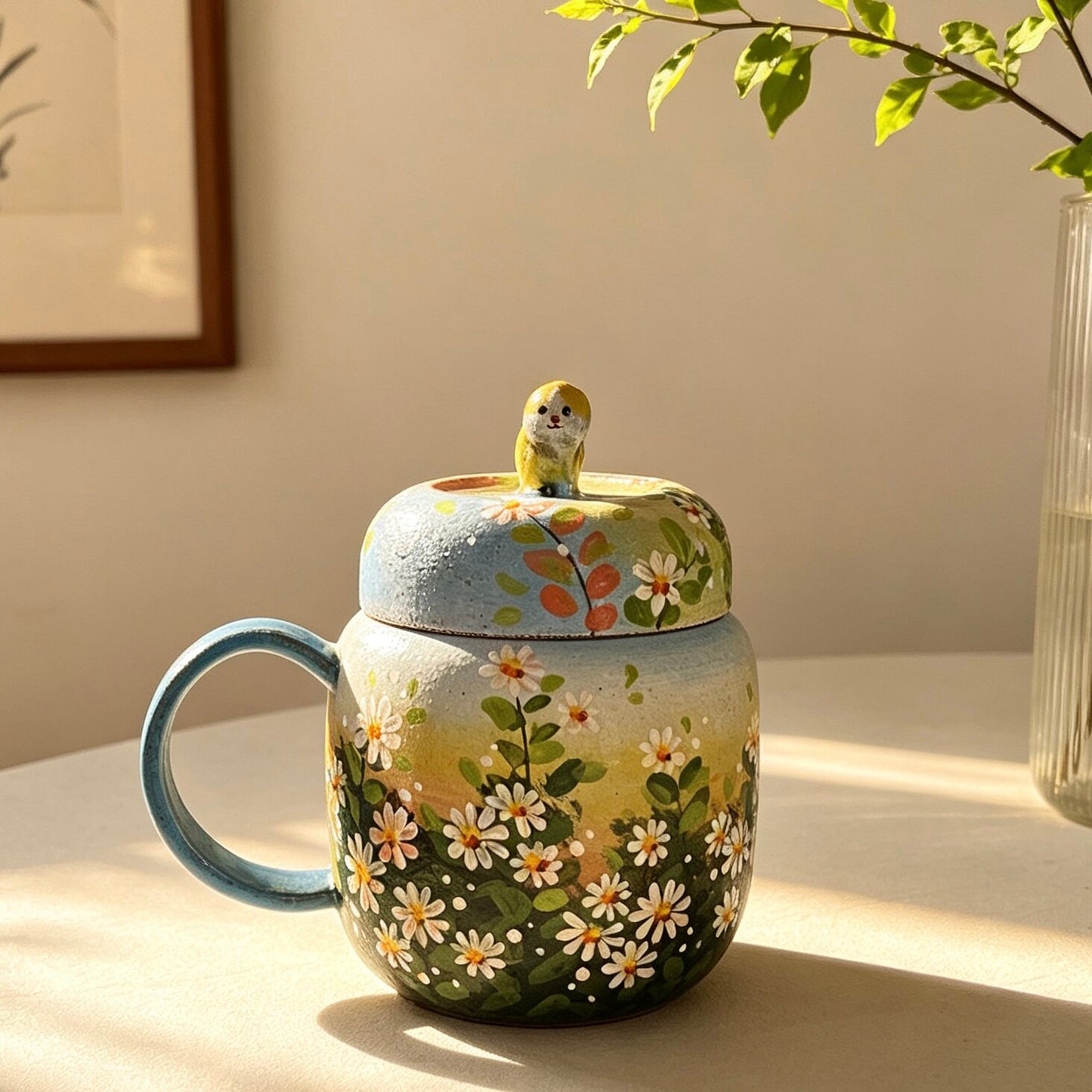 Daisy Garden Covered Teapot