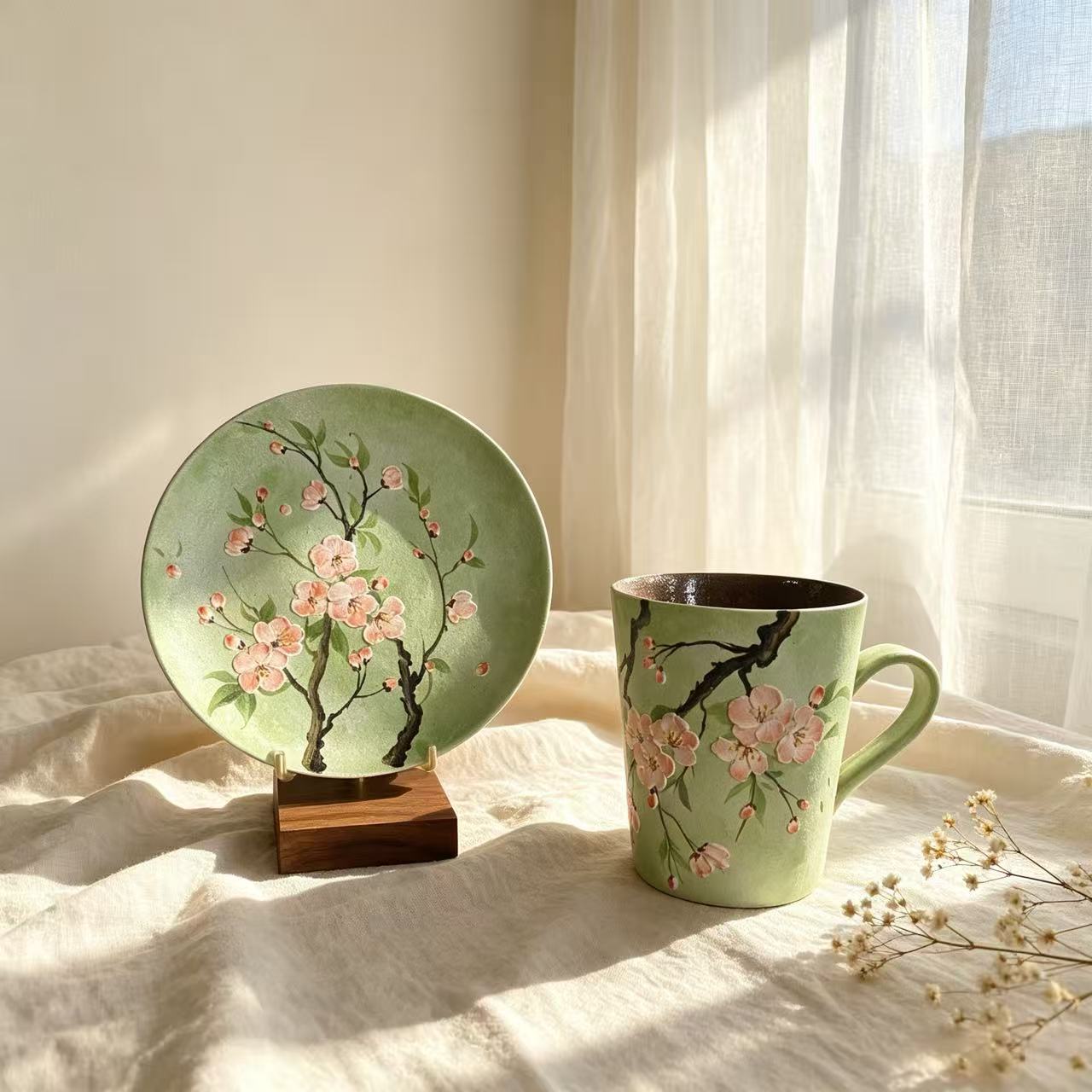 Cherry Blossom Ceramic Cup Set