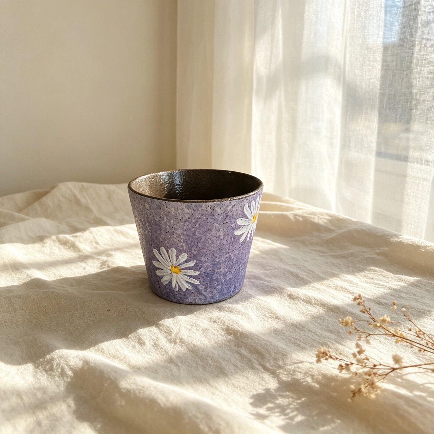 Lavender Daisy Ceramic Mug
