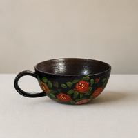 Midnight Floral Ceramic Bowl