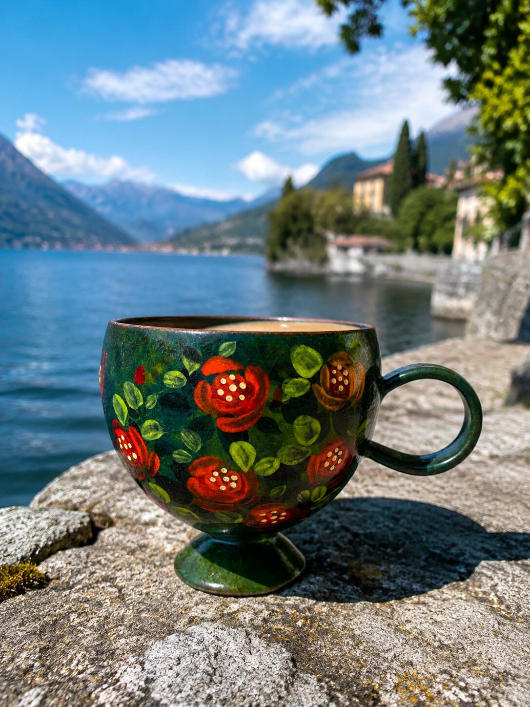 Forest Floral Ceramic Cup