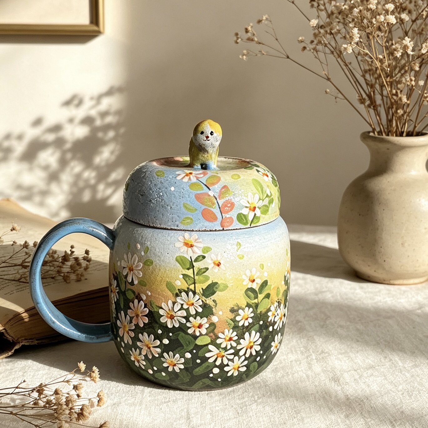 Daisy Garden Covered Teapot