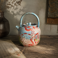 Fox Hand-Painted Ceramic Teapot