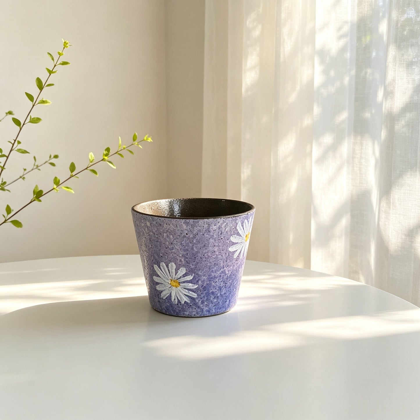 Lavender Daisy Ceramic Mug