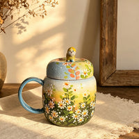 Daisy Garden Covered Teapot