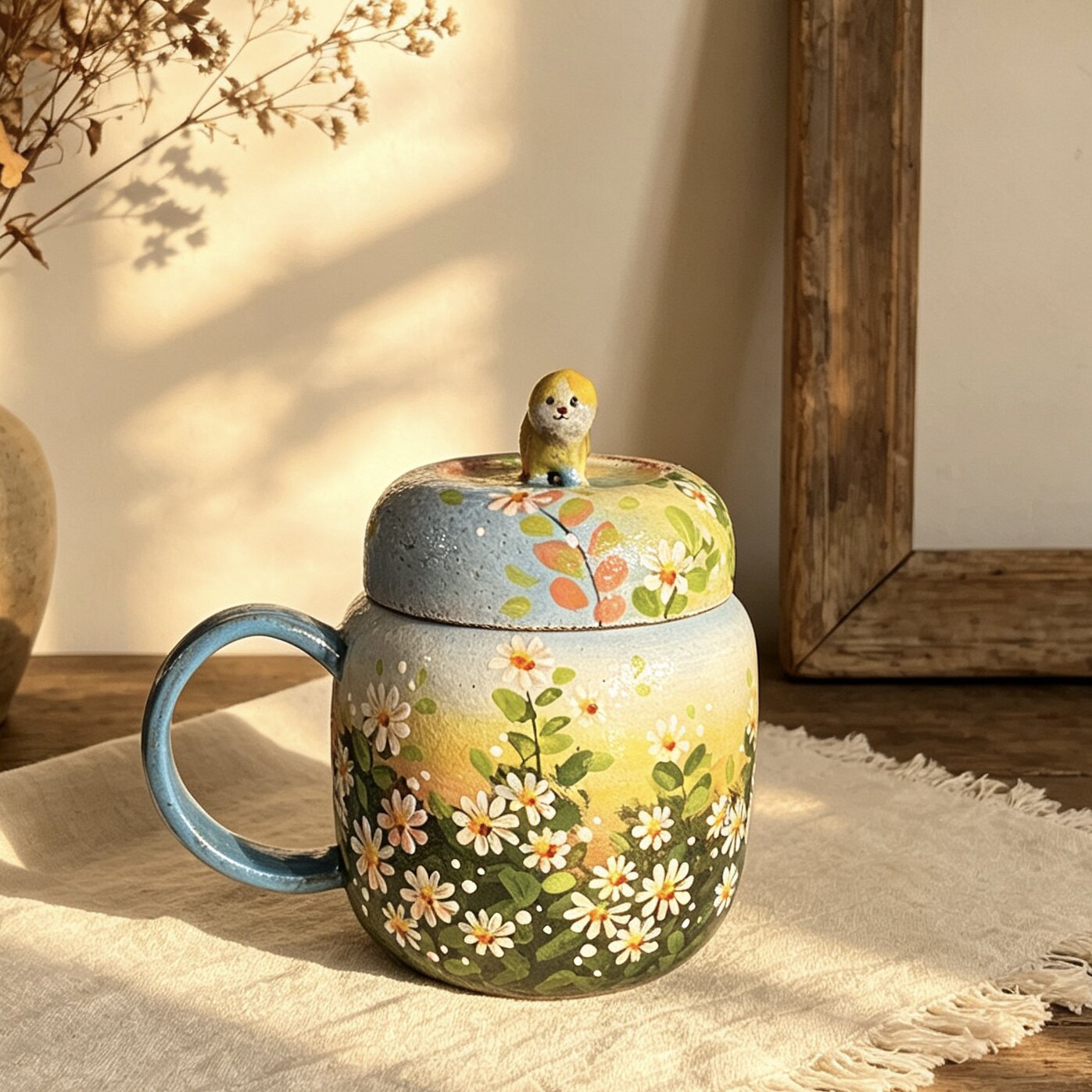 Daisy Garden Covered Teapot