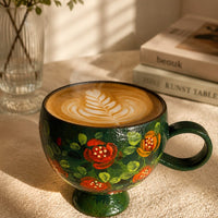Forest Floral Ceramic Cup