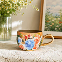 Rose Garden Hand-Painted Ceramic Cup Set