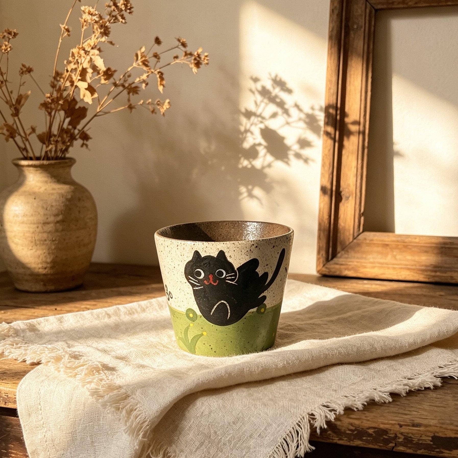 Black Cat Ceramic Mug