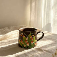 Lily Hand-Painted Ceramic Cup Set