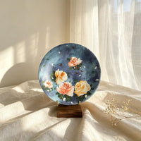 White Rose Hand-Painted Ceramic Cup Set