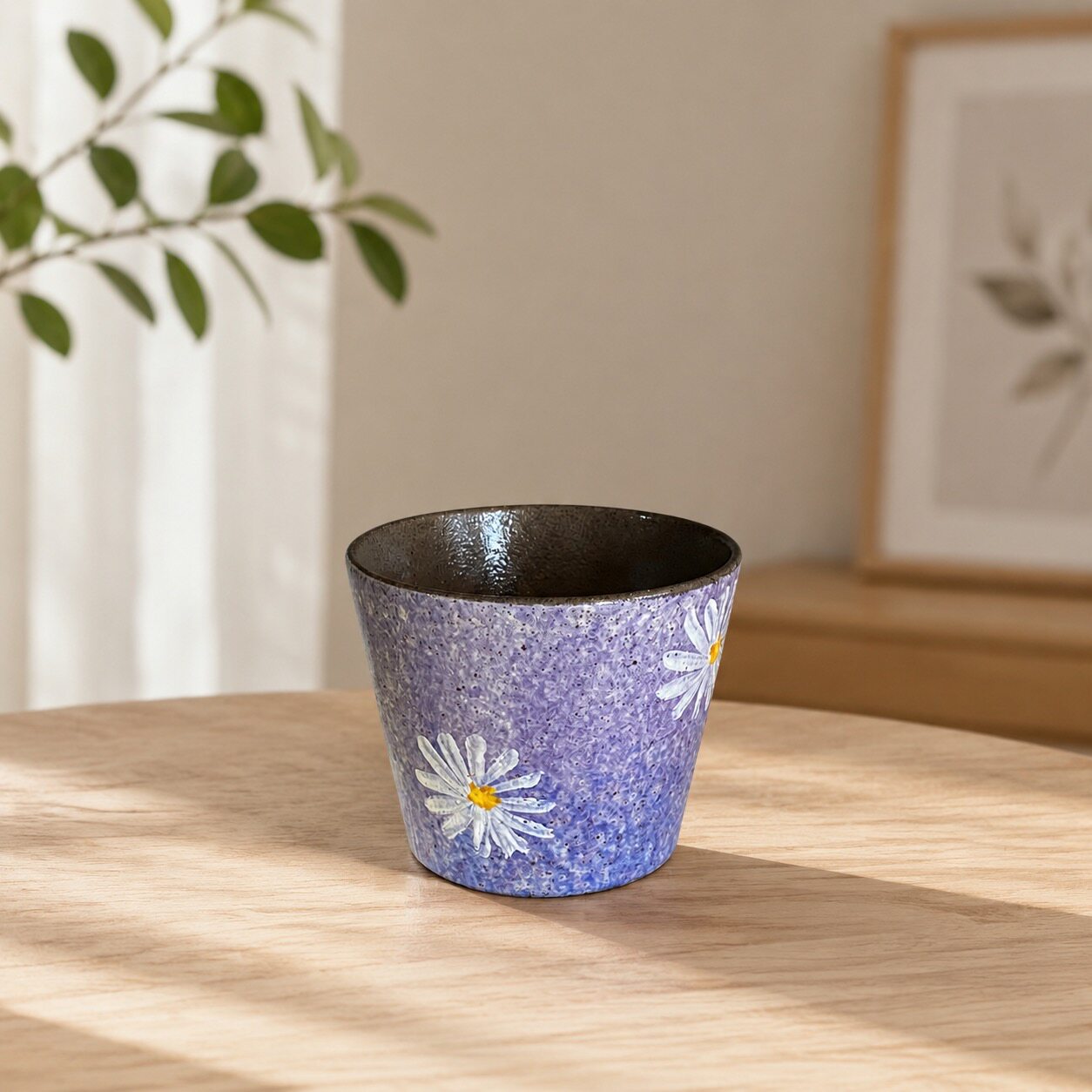 Lavender Daisy Ceramic Mug