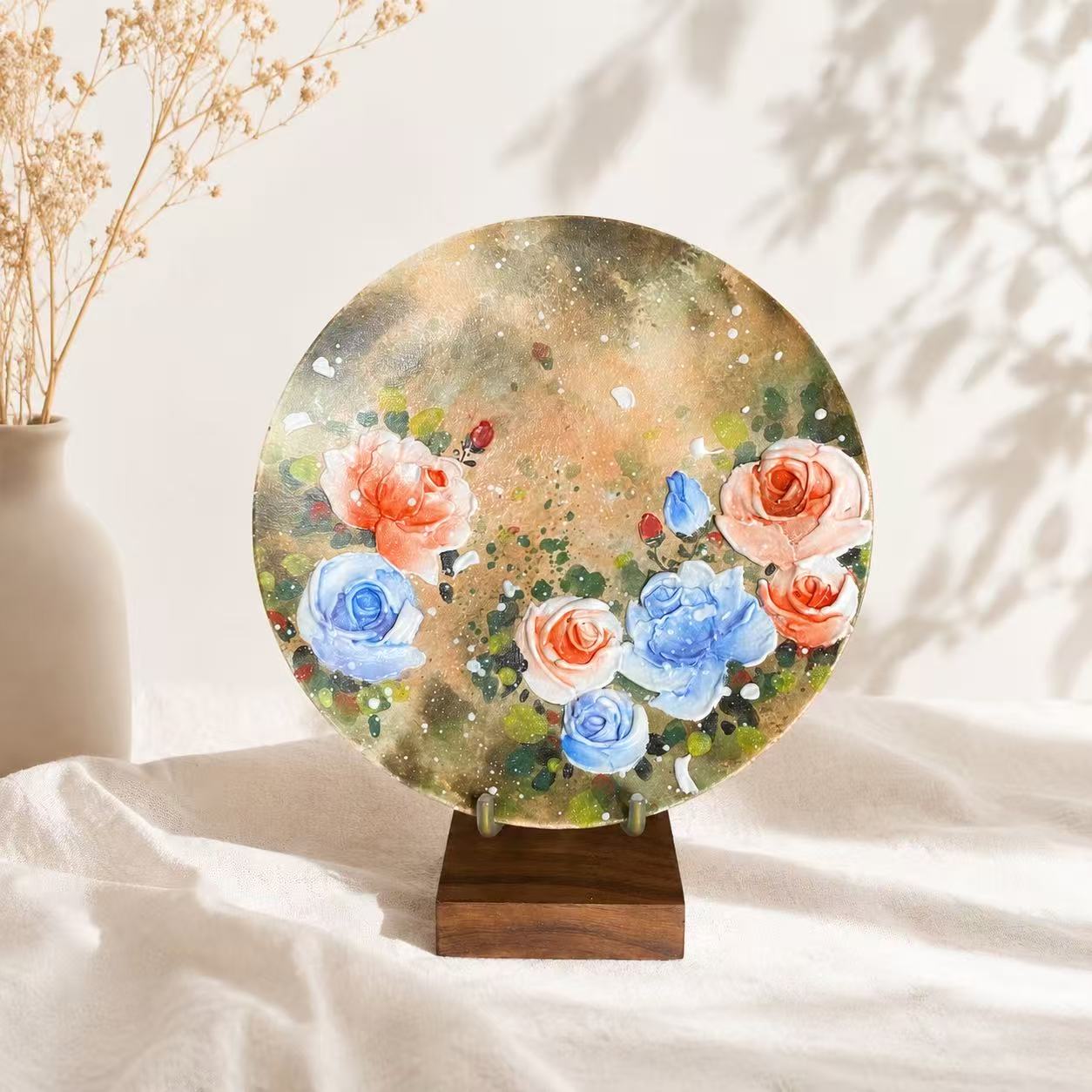 Rose Garden Hand-Painted Ceramic Cup Set