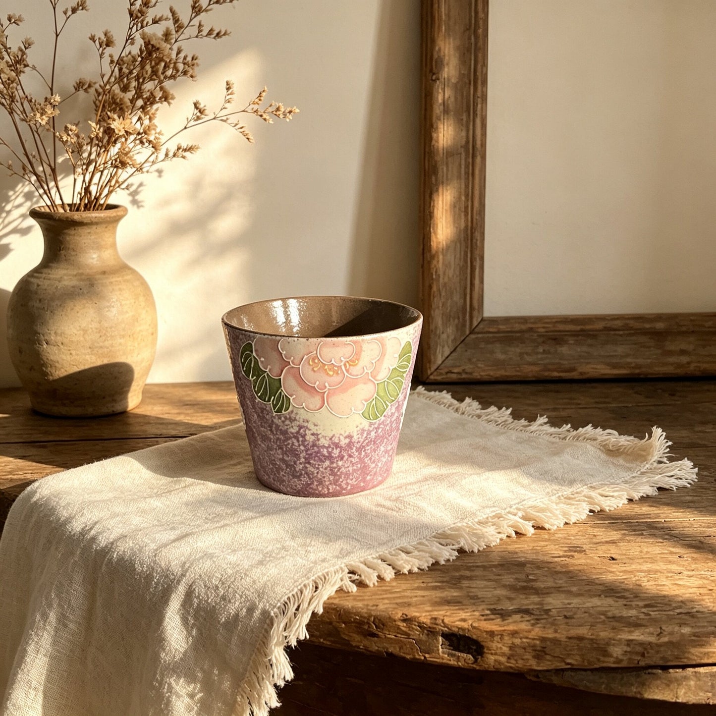 Peony Floral Ceramic Mug