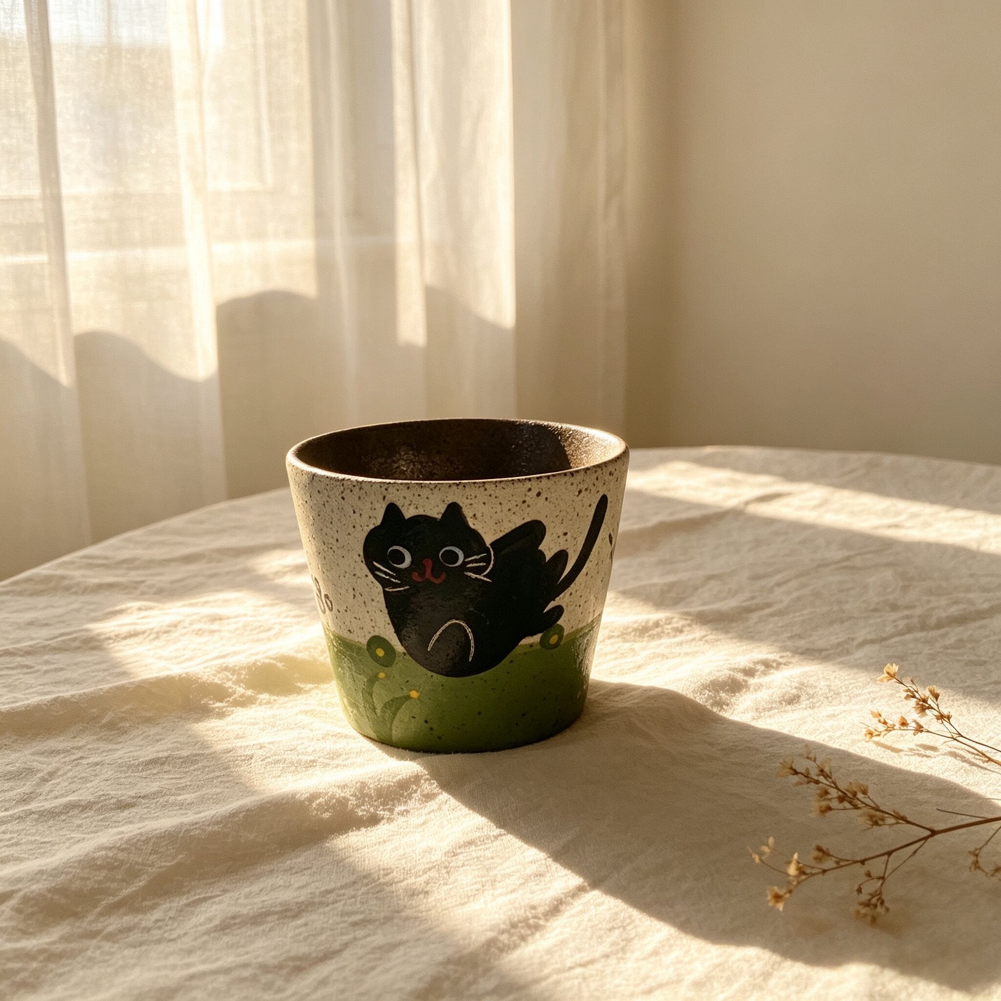 Black Cat Ceramic Mug