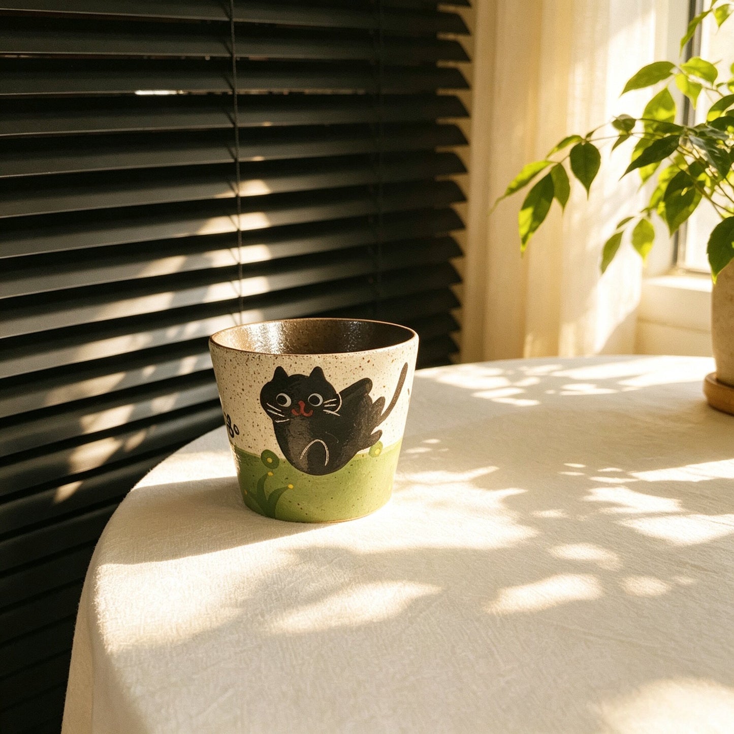 Black Cat Ceramic Mug