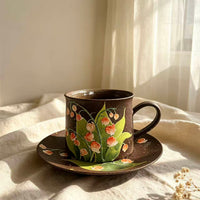 Lily Hand-Painted Ceramic Cup Set