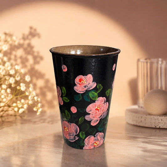 Black Blossom Ceramic Mug