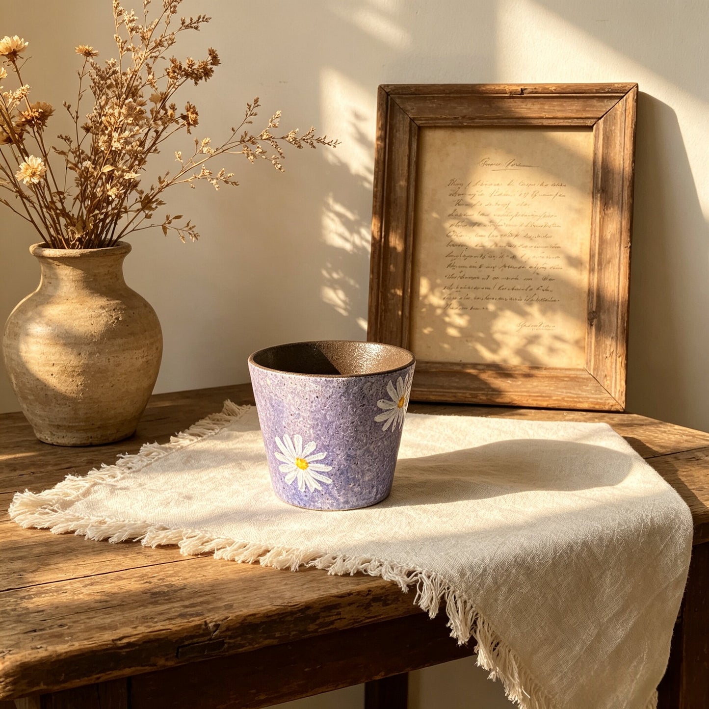 Lavender Daisy Ceramic Mug