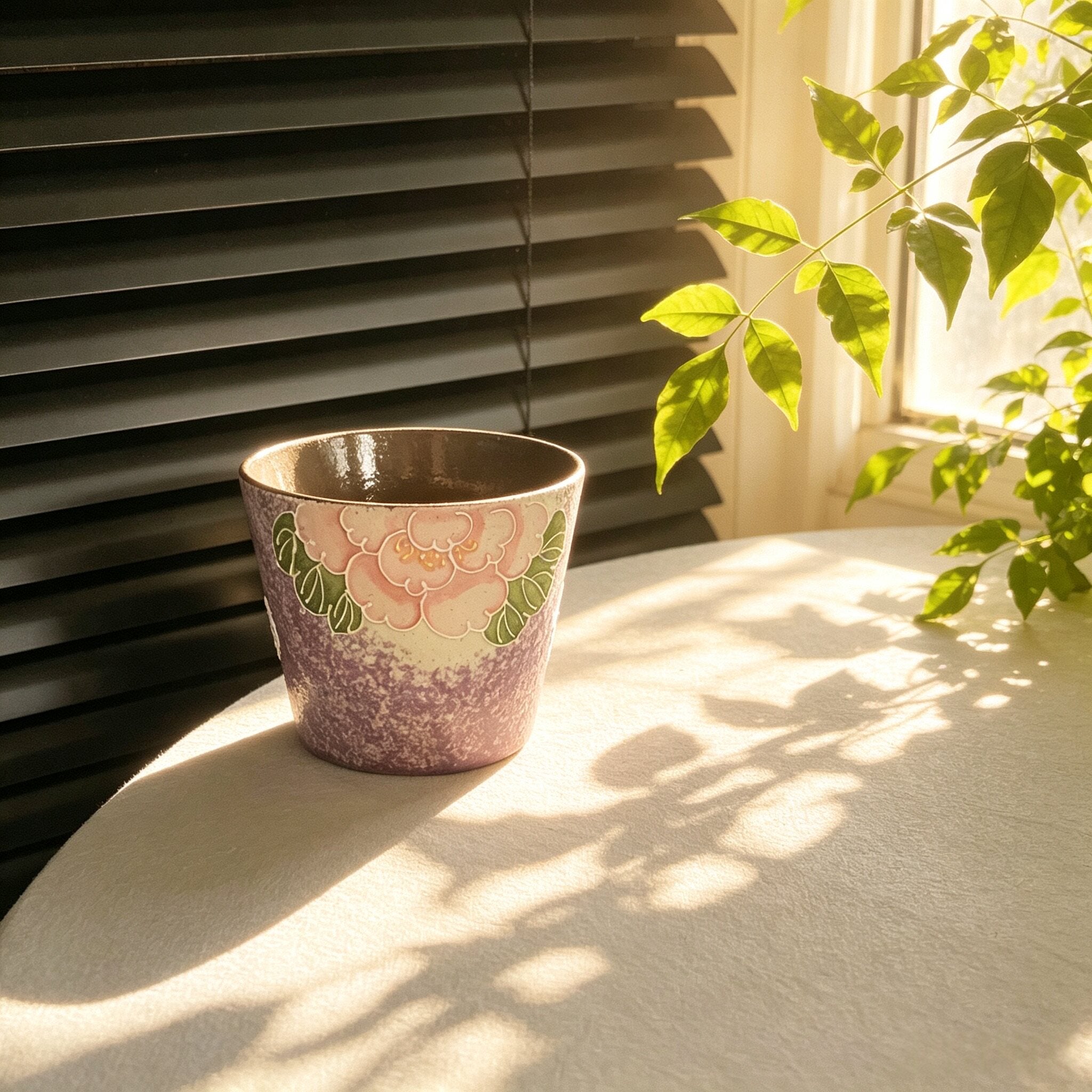 Peony Floral Ceramic Mug
