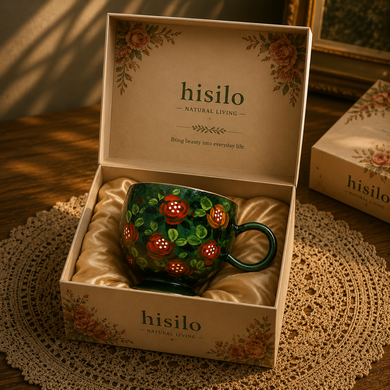 Forest Floral Ceramic Cup