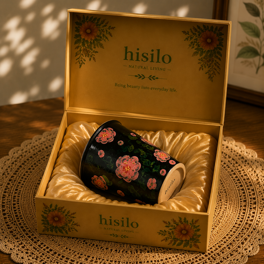 Black Blossom Ceramic Mug