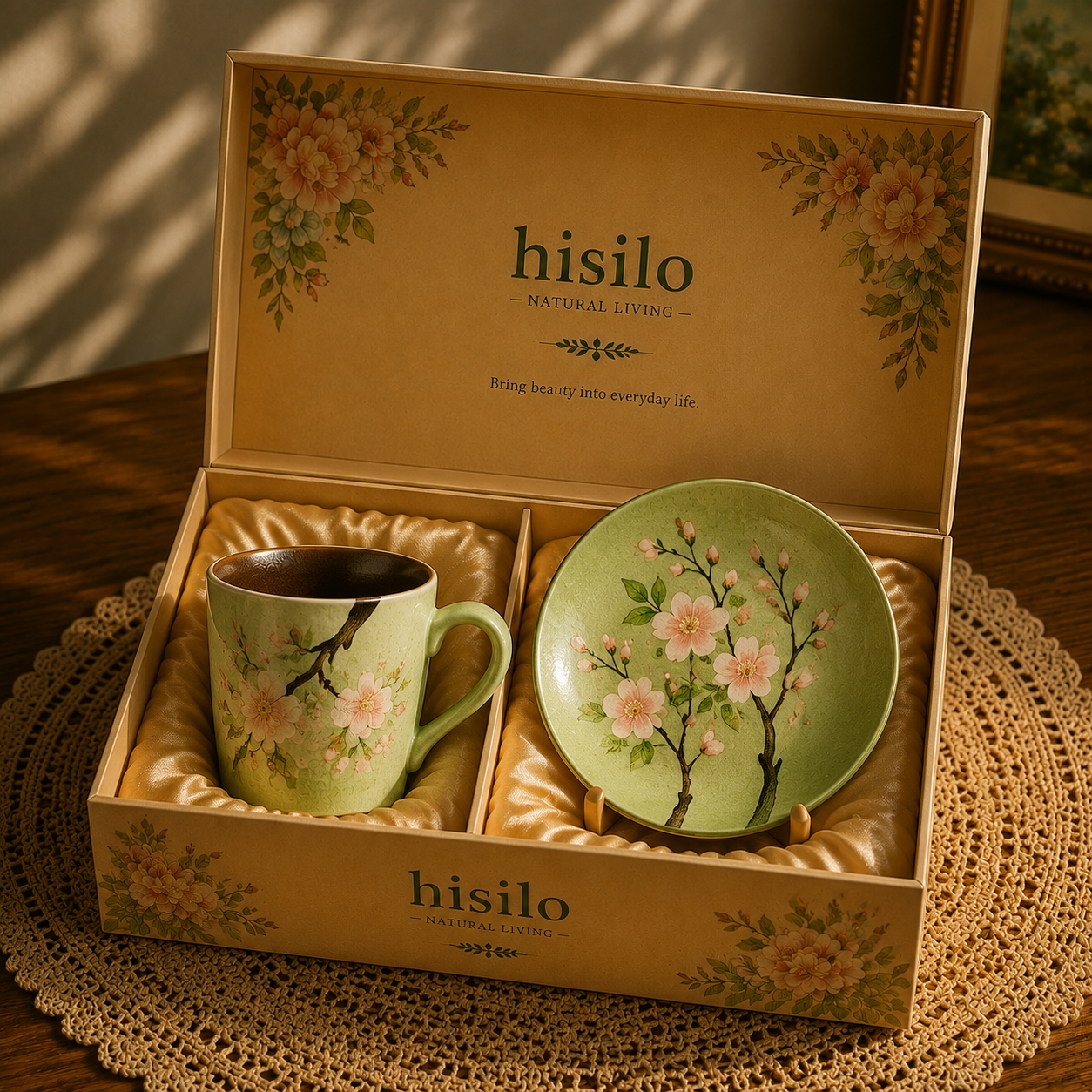 Cherry Blossom Ceramic Cup Set