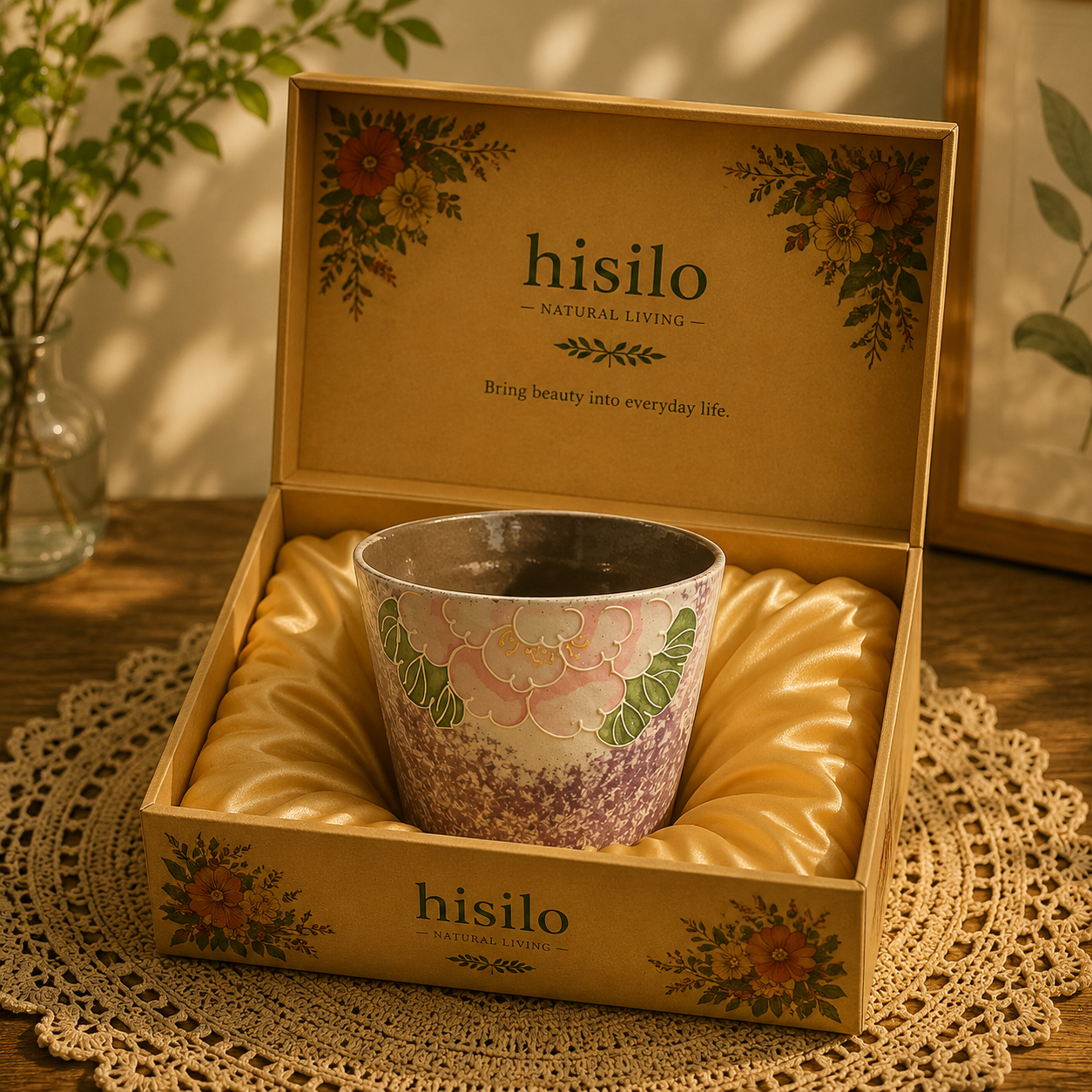 Peony Floral Ceramic Mug