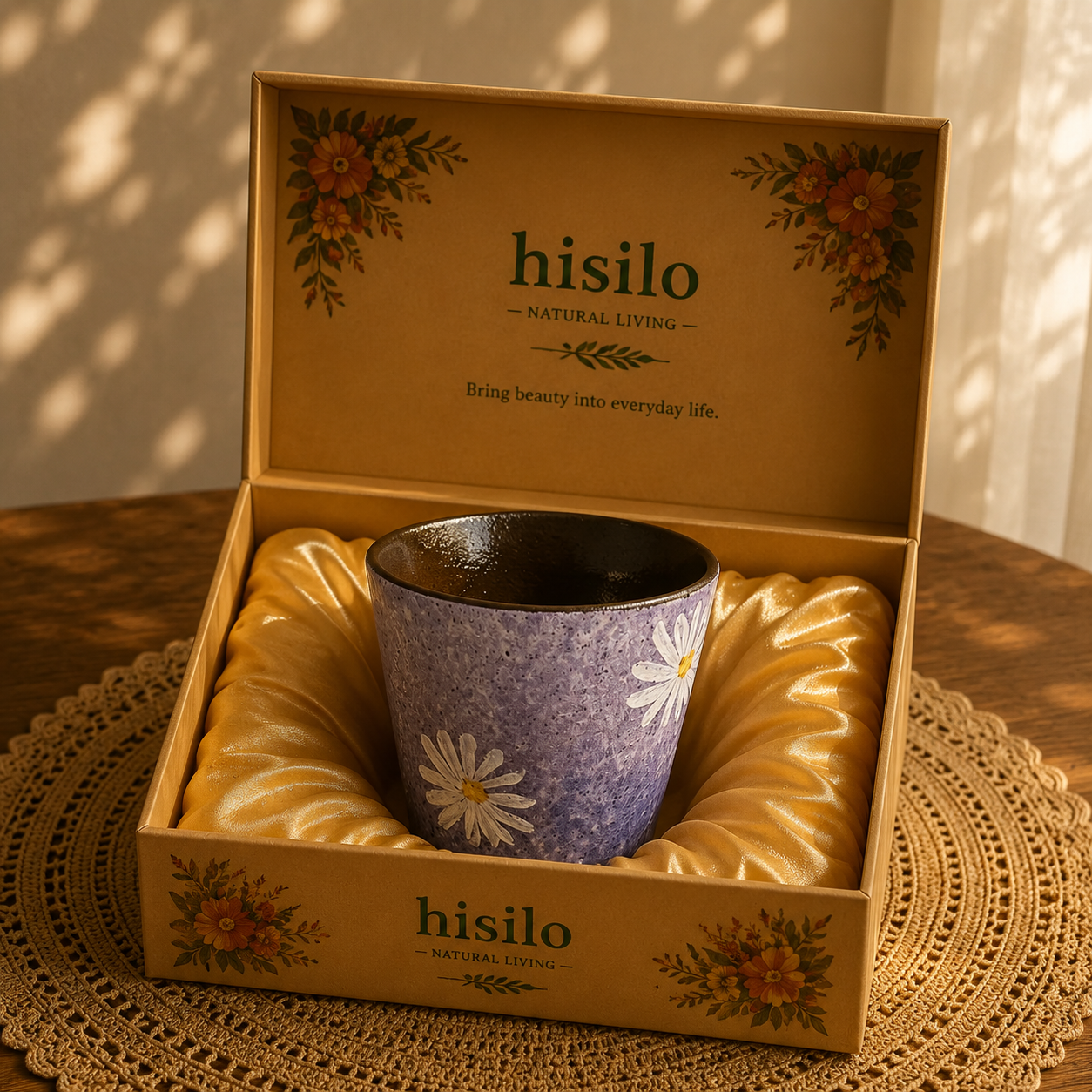 Lavender Daisy Ceramic Mug